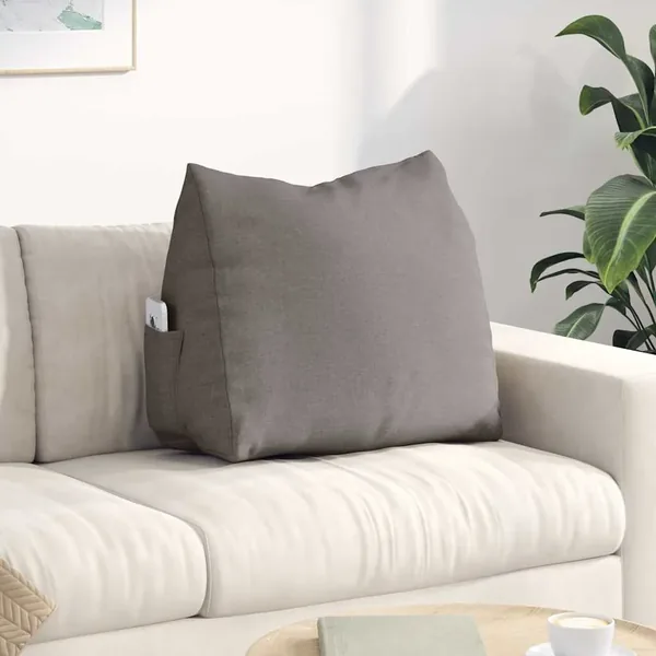Coussin de Dos Taupe 60 x 20 x 50 cm tissu