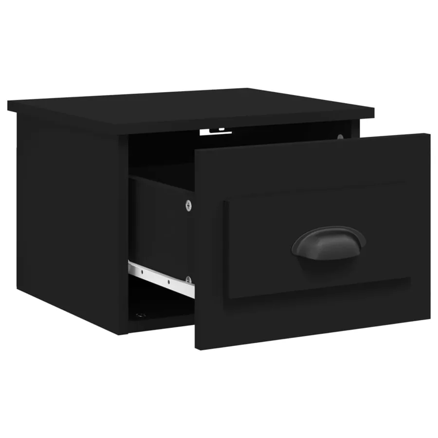 Tables de chevet murales 2 pcs noir 41,5x36x28 cm - 6