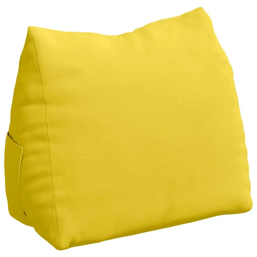 Coussin de Dos Jaune clair 60 x 20 x 50 cm tissu - 2