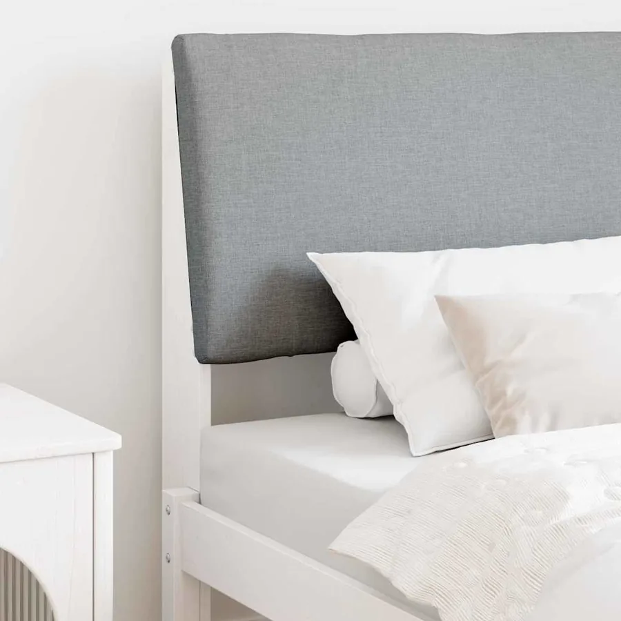 Tête de lit capitonnée Gris clair 100 cm Pin massif