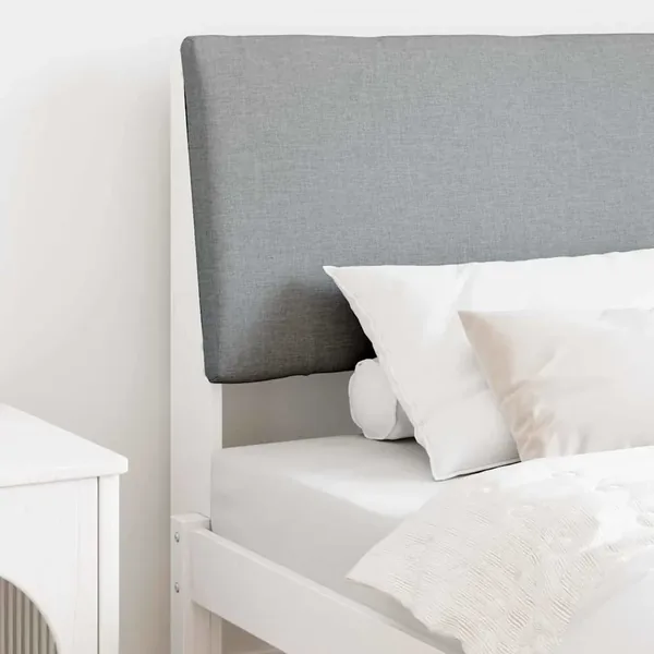 Tête de lit capitonnée Gris clair 100 cm Pin massif
