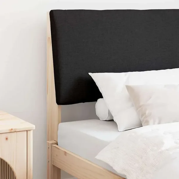 Tête de lit capitonnée Noir 100 cm Pin massif