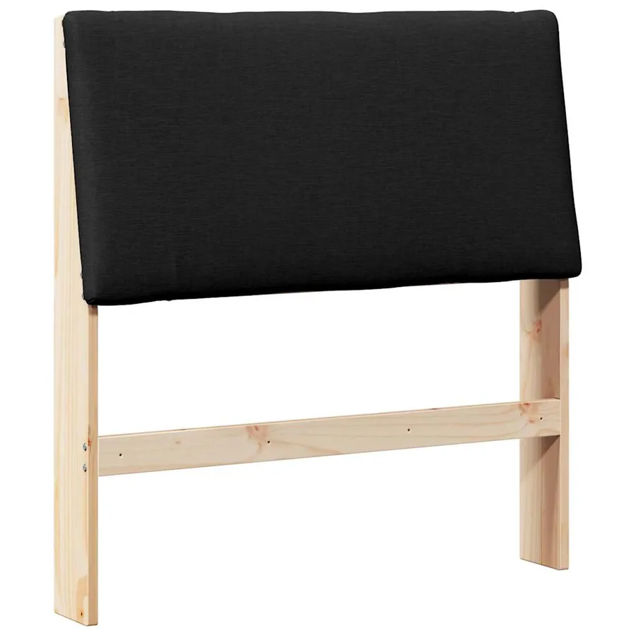 Tête de lit capitonnée Noir 100 cm Pin massif - 2