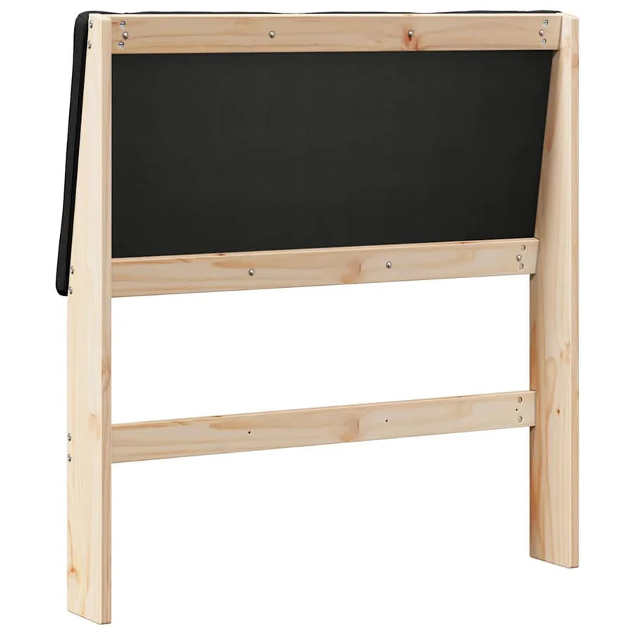 Tête de lit capitonnée Noir 100 cm Pin massif - 6