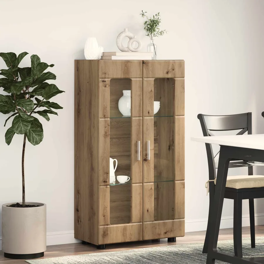 Buffet FLORIN 55,5 x 29 x 100 cm Chêne artisanal - 4