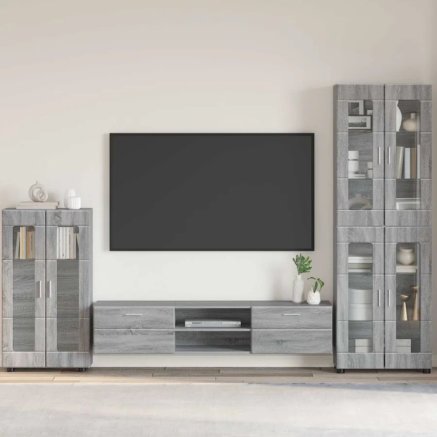 Buffet FLORIN Gris Sonoma 55,5 x 29 x 100 cm Bois d'ingénierie