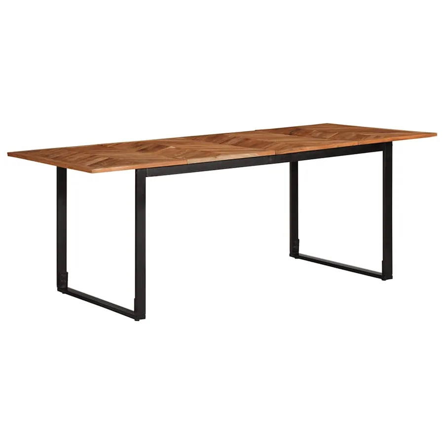 Table à manger 200x100x75 cm bois massif d'acacia - 11