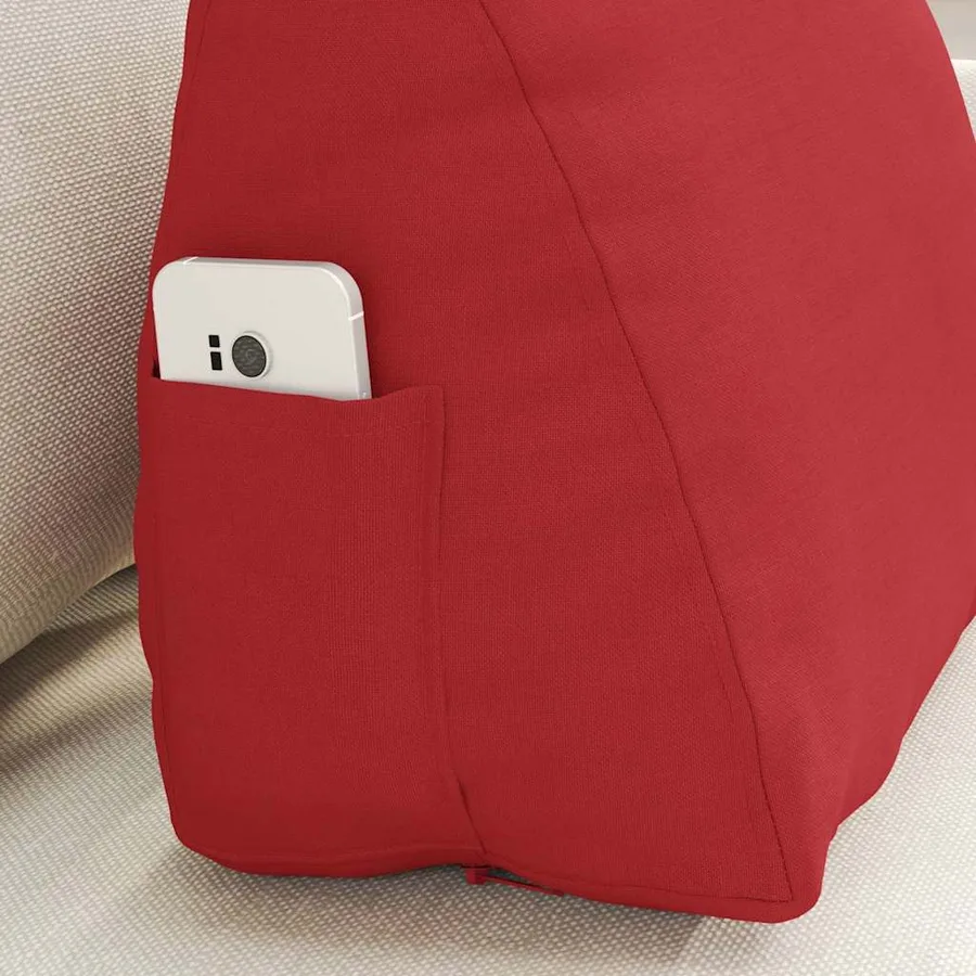 Coussin de Dos Rouge 45 x 20 x 35 cm tissu - 5