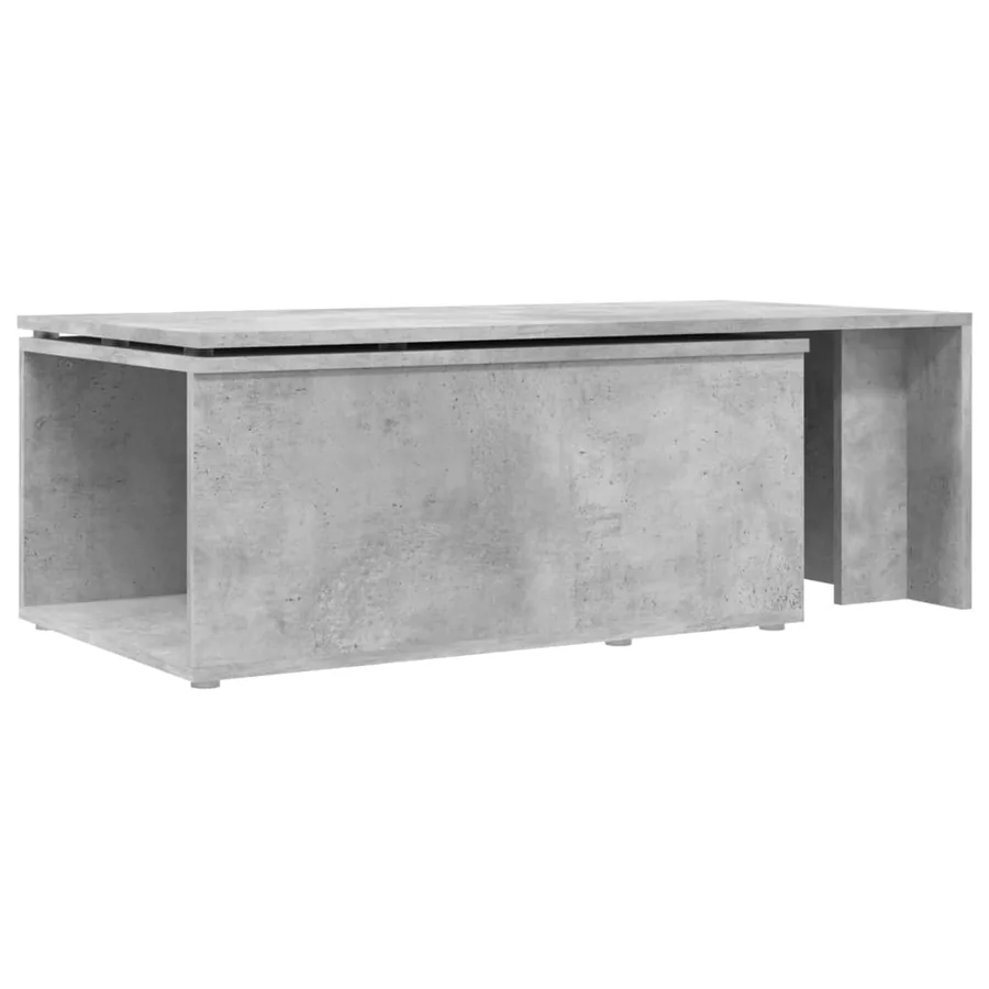 Table basse gris béton 150x50x35 cm bois d'ingénierie - 8