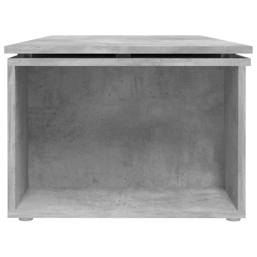 Table basse gris béton 150x50x35 cm bois d'ingénierie - 9