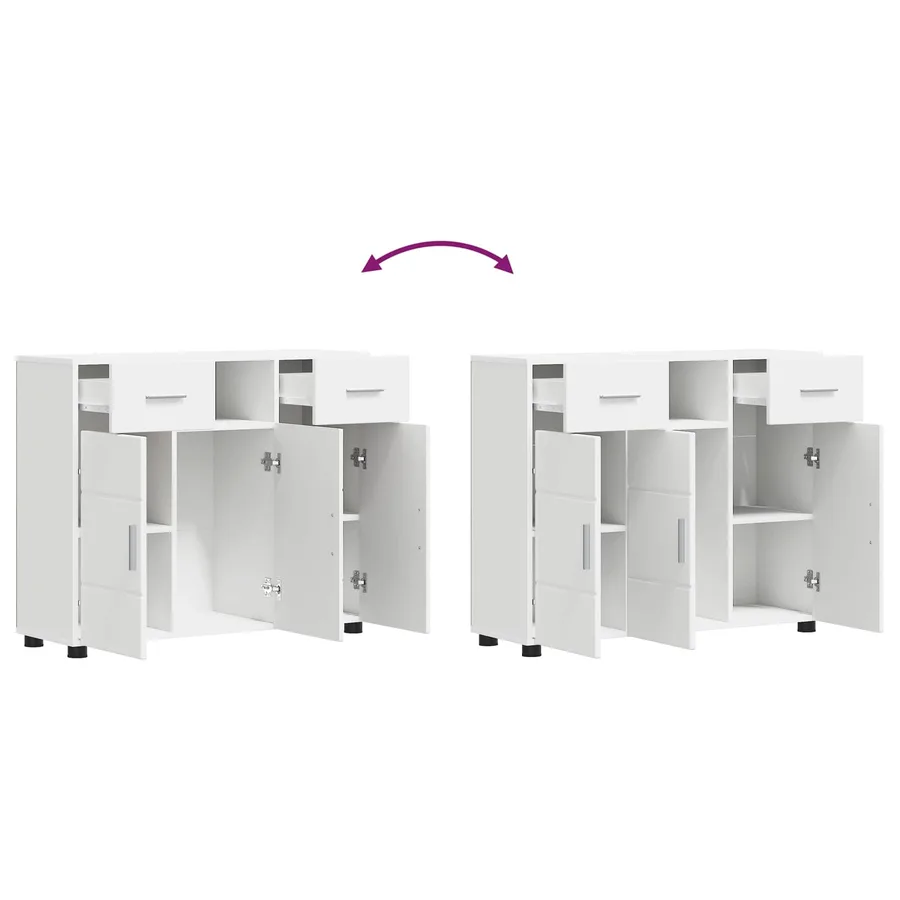 Cabinet en Bois Blanc 88,5 x 30,5 x 73 cm Bois d'ingénierie - 11