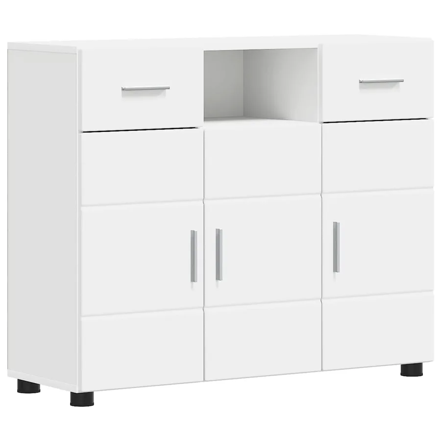 Cabinet en Bois Blanc 88,5 x 30,5 x 73 cm Bois d'ingénierie - 2