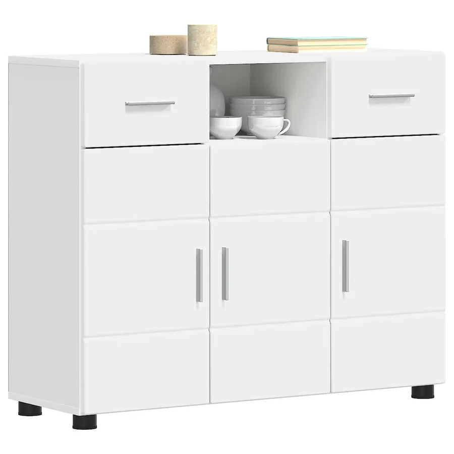 Cabinet en Bois Blanc 88,5 x 30,5 x 73 cm Bois d'ingénierie - 3