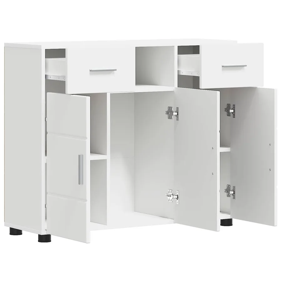 Cabinet en Bois Blanc 88,5 x 30,5 x 73 cm Bois d'ingénierie - 5