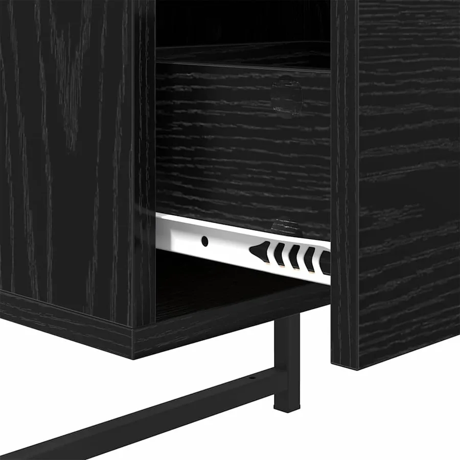 Cabinet de chevet avec tiroir 2 pcs Chêne noir 35 x 30 x 51 cm - 8