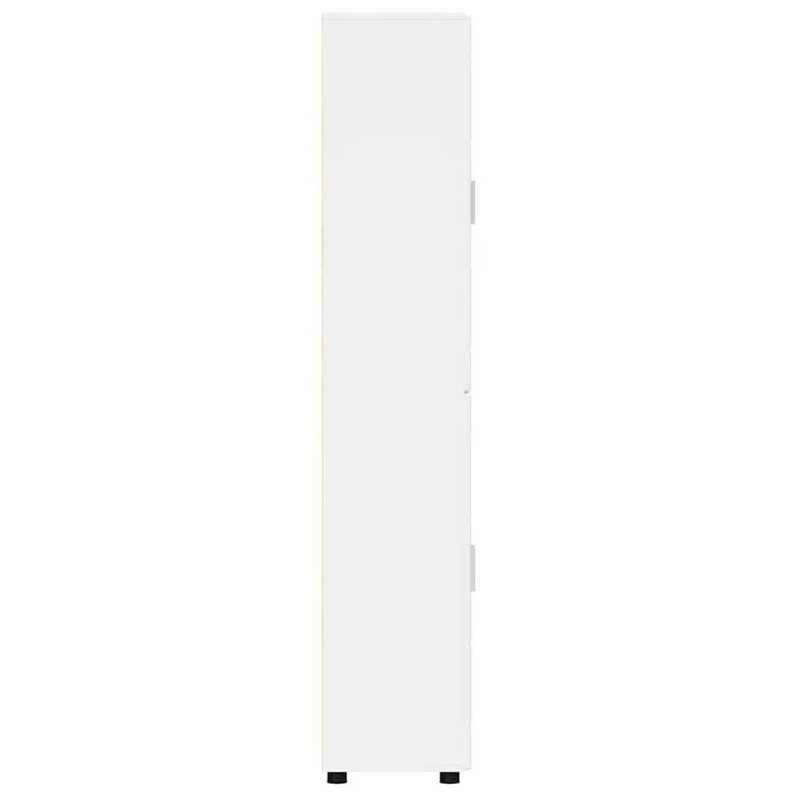 Haut Armoire avec porte FLORIN Blanc brillant 60 x 35 x 182 cm - 7