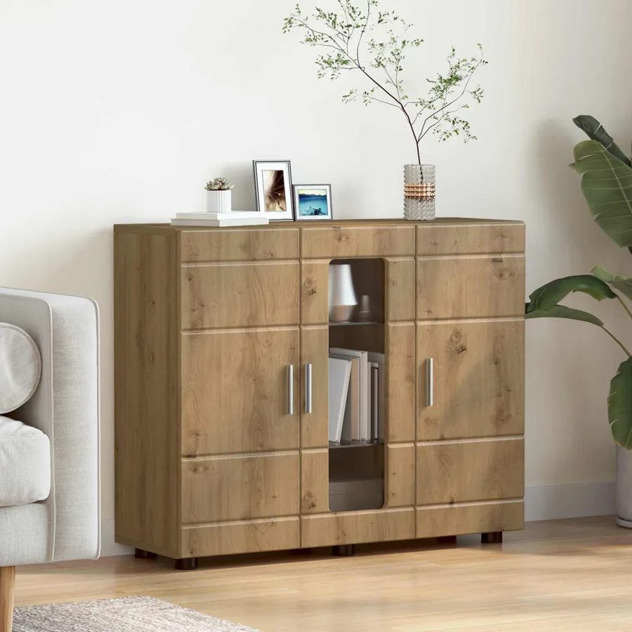 Cabinet en Bois Chêne artisanal Bois d'ingénierie