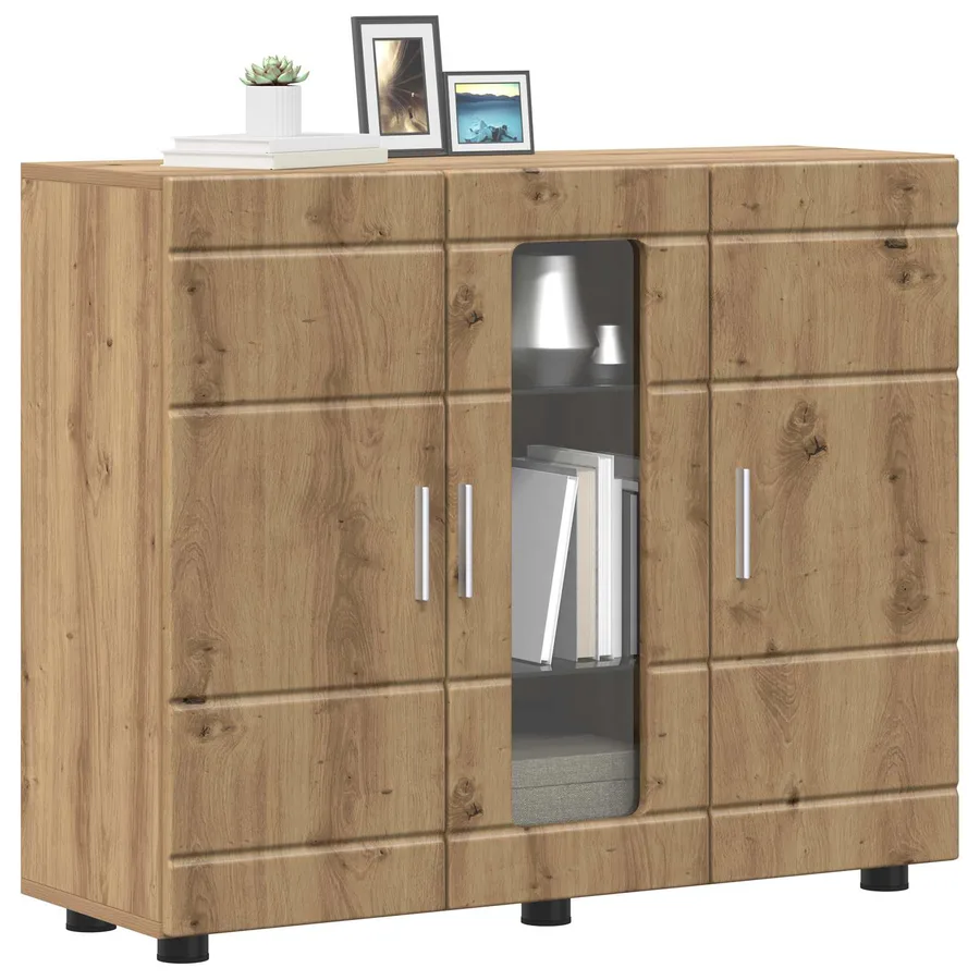 Cabinet en Bois Chêne artisanal Bois d'ingénierie - 3