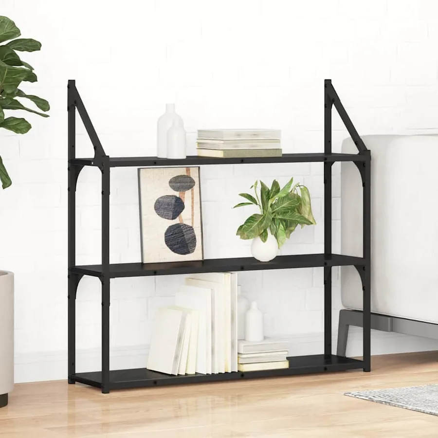 Étagère Murale Chêne noir 80 x 21 x 78,5 cm Bois d'ingénierie