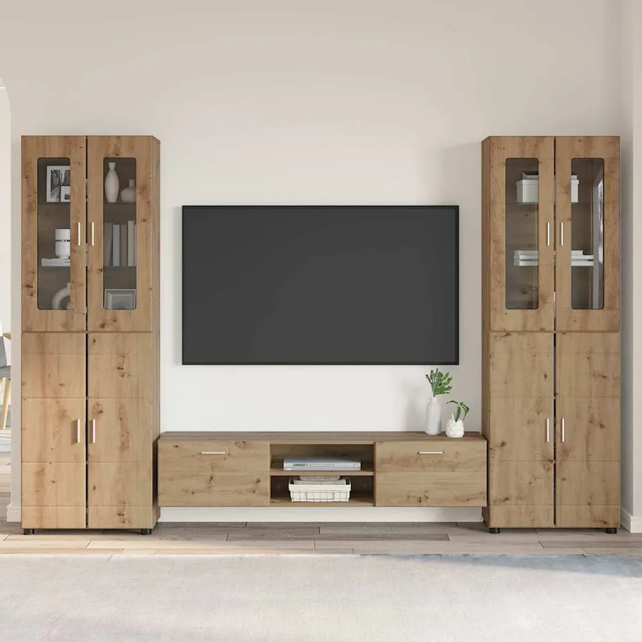 Ensemble meuble TV FLORIN 3 pcs Chêne artisanal