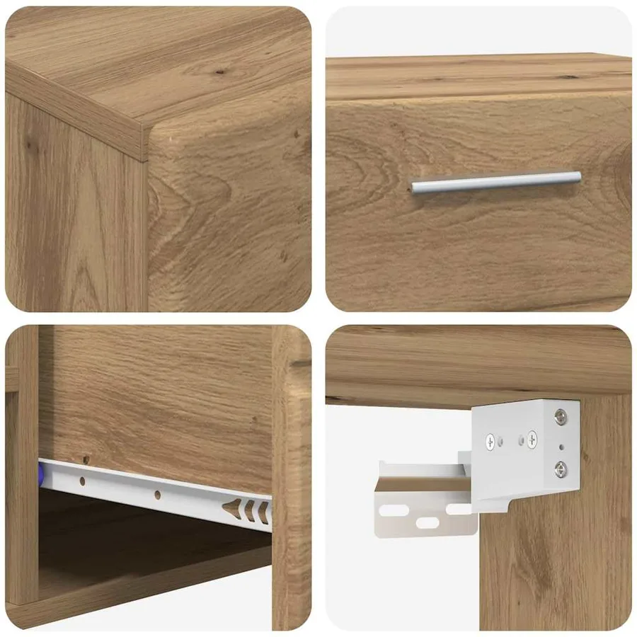 Ensemble meuble TV FLORIN 3 pcs Chêne artisanal - 8
