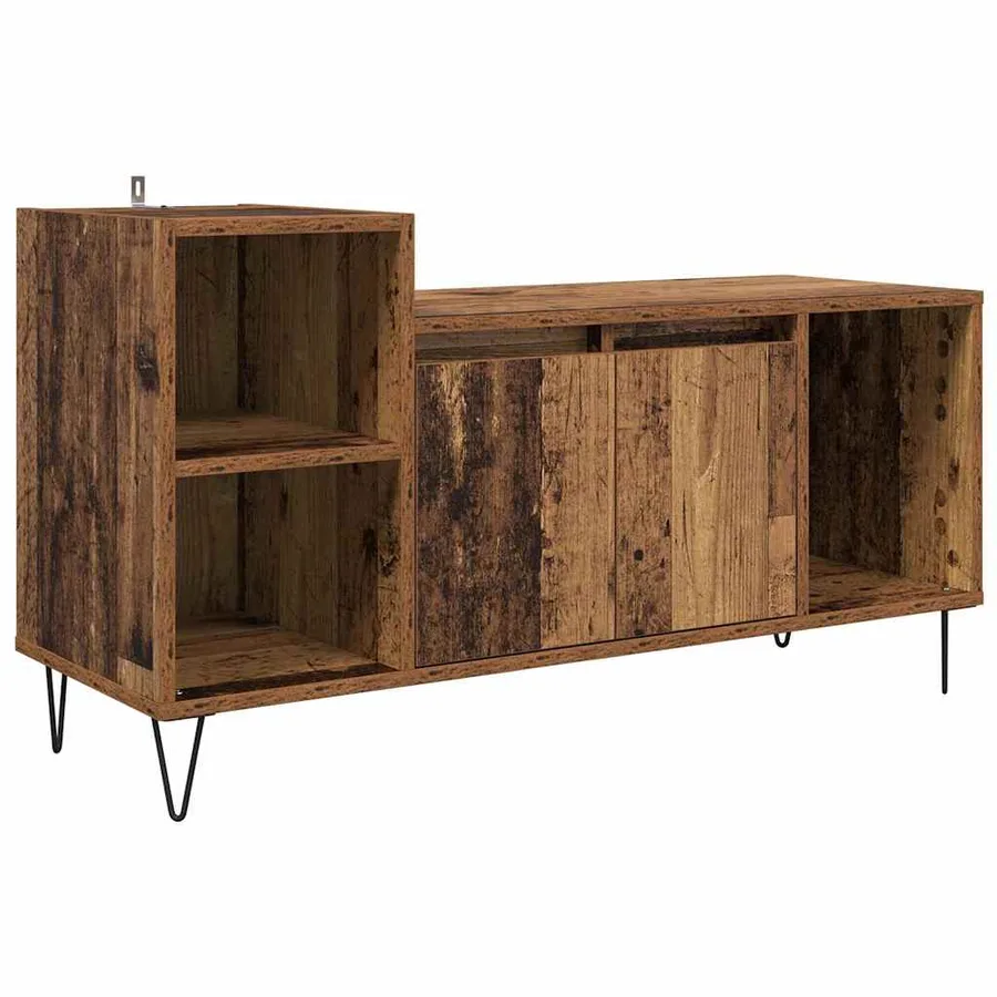 Meuble TV Bois Ancien 100 x 35 x 55 cm Bois d'ingénierie - 2