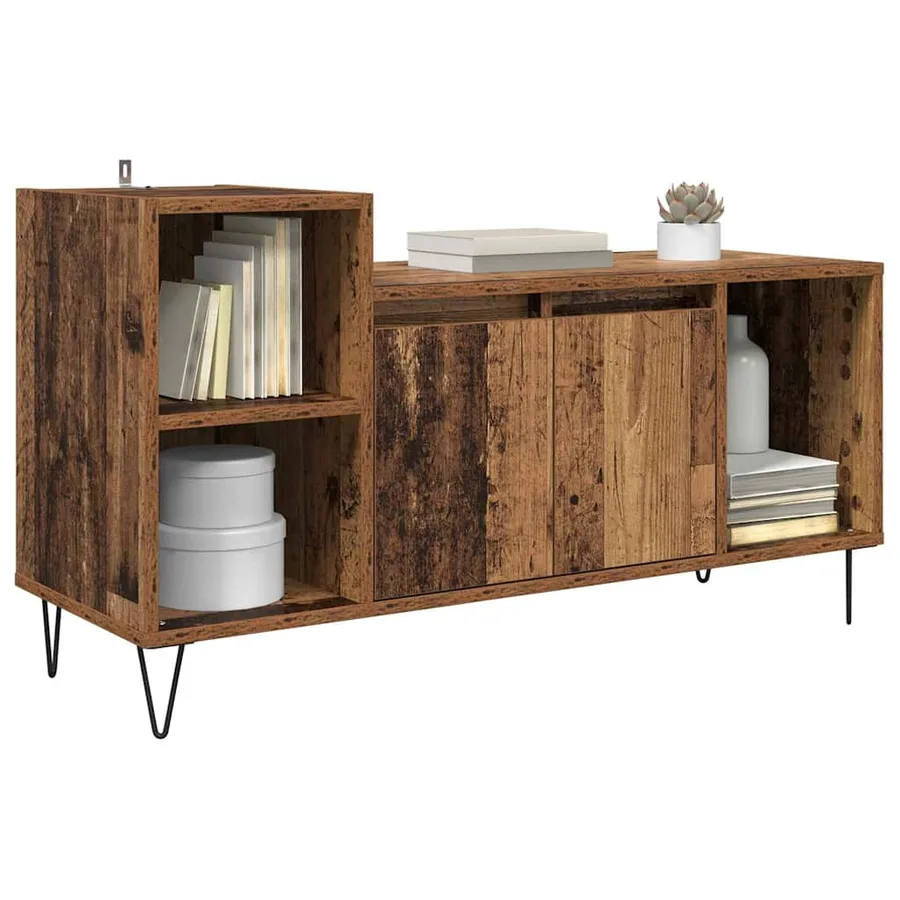 Meuble TV Bois Ancien 100 x 35 x 55 cm Bois d'ingénierie - 3