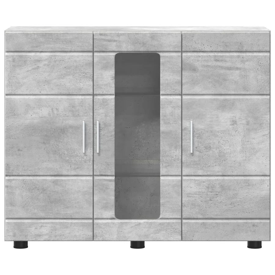 Cabinet en Bois avec stockage Gris béton 88,5 x 30,5 x 73 cm - 6