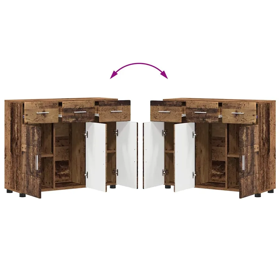 Buffet FLORIN Bois ancien 88,5 x 30,5 x 73 cm Bois d'ingénierie - 11