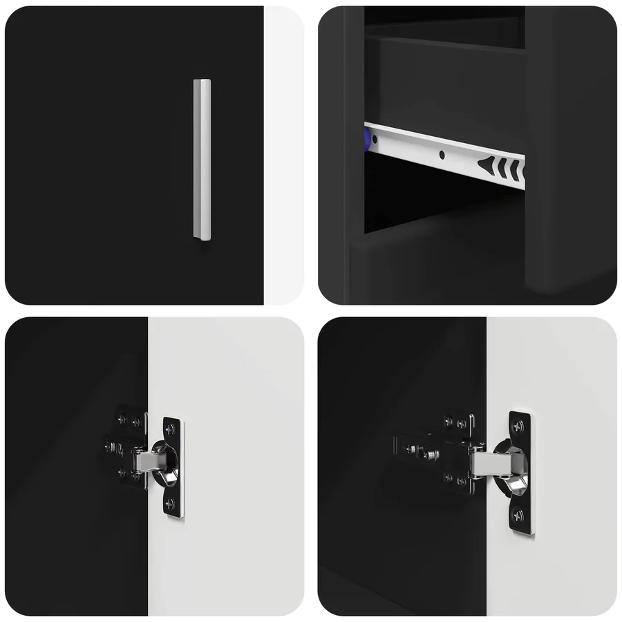 Buffet FLORIN Noir 88,5 x 30,5 x 73 cm Bois d'ingénierie - 9