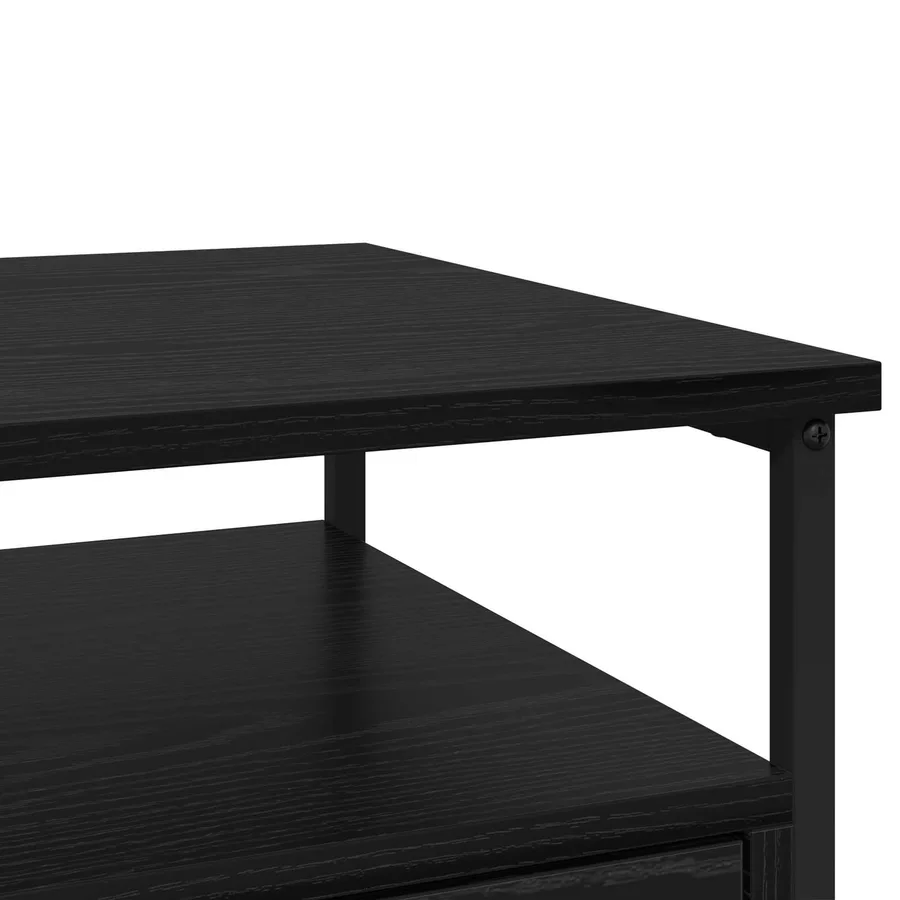 Cabinet de chevet avec tiroir 2 pcs Chêne noir 40 x 42 x 55 cm - 11