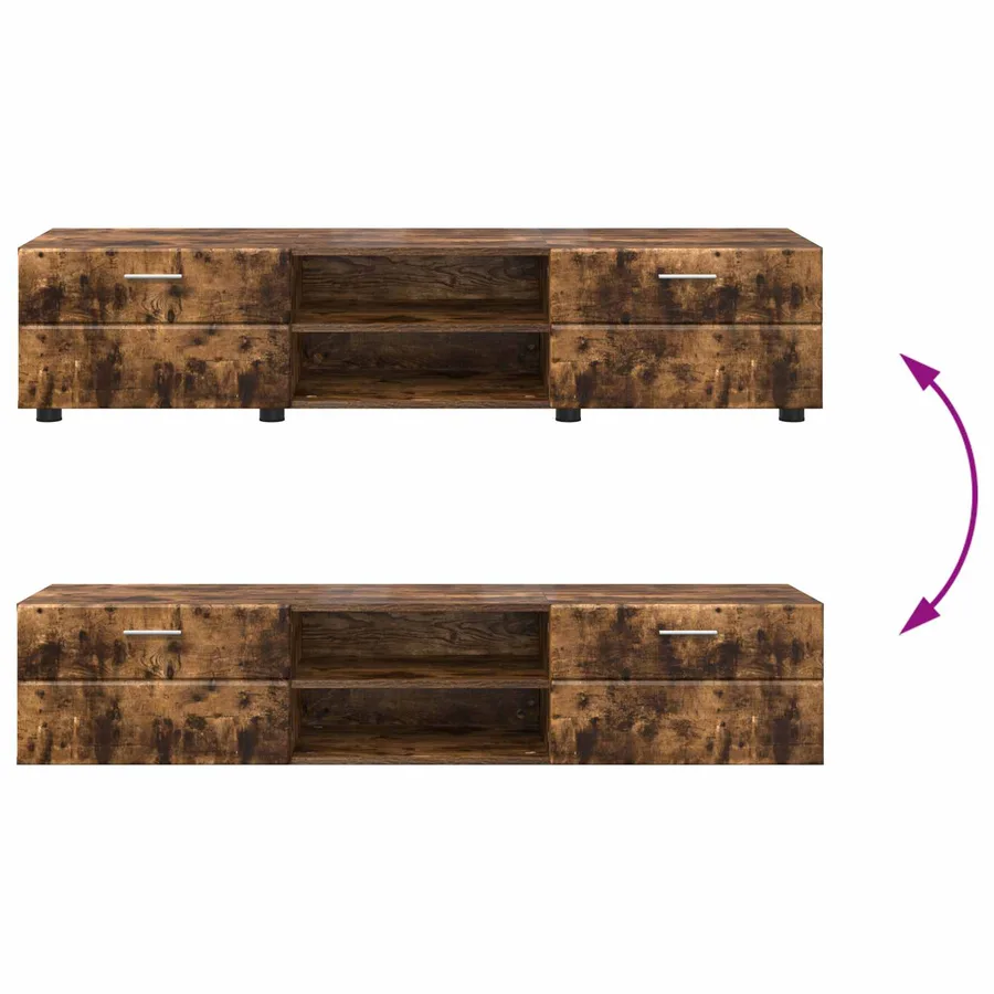 Cabinet en Bois Chêne fumé 150 x 39 x 30 cm Bois d'ingénierie - 11