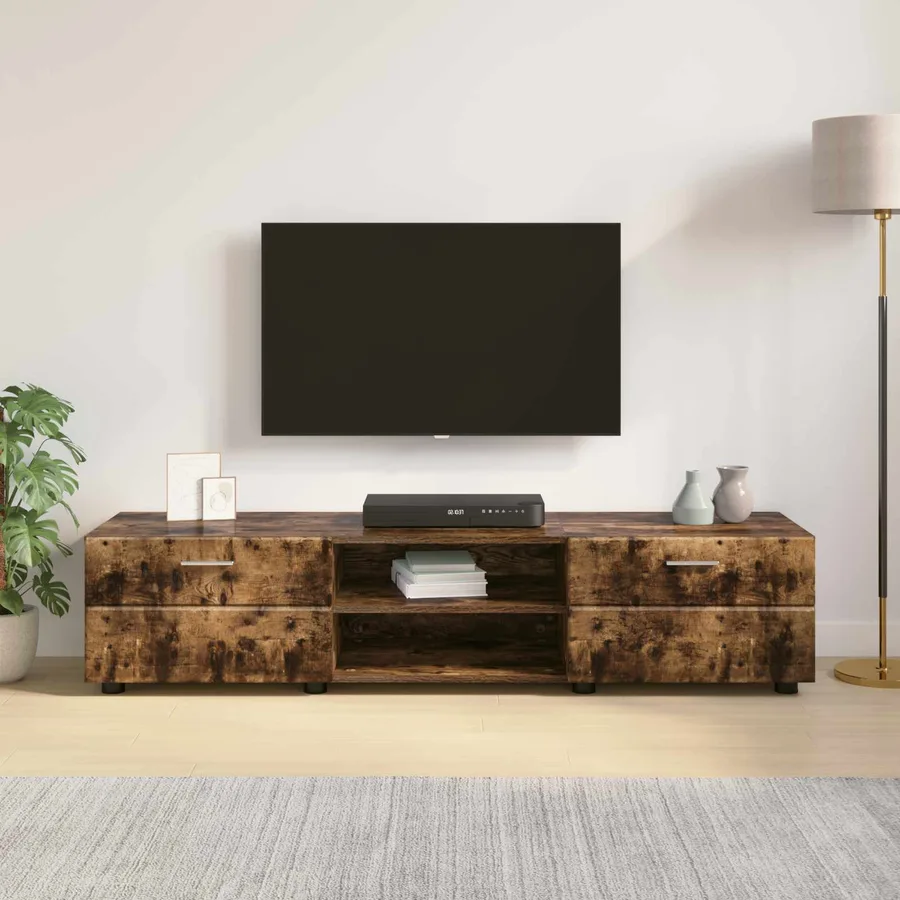 Cabinet en Bois Chêne fumé 150 x 39 x 30 cm Bois d'ingénierie - 4