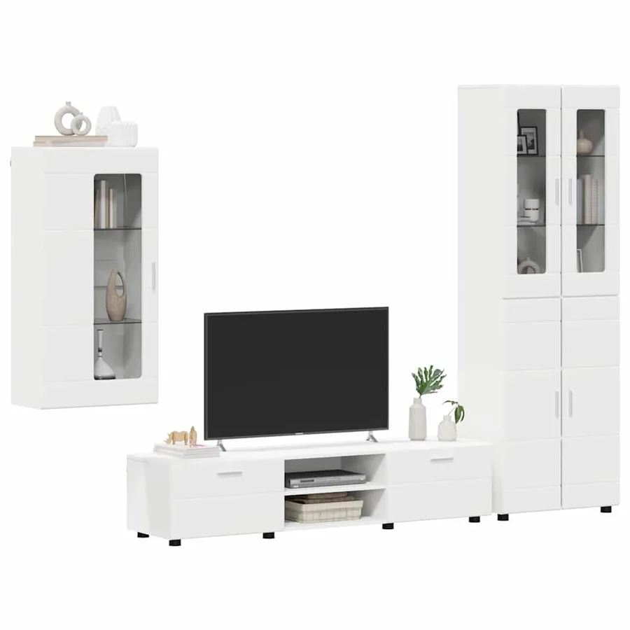 Ensemble meuble TV FLORIN 3 pcs Blanc Bois d'ingénierie - 3