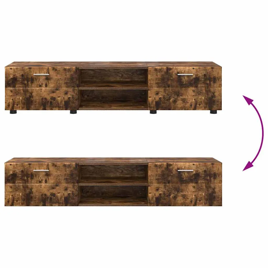 Ensemble meuble TV FLORIN 3 pcs Chêne fumé Bois d'ingénierie - 14