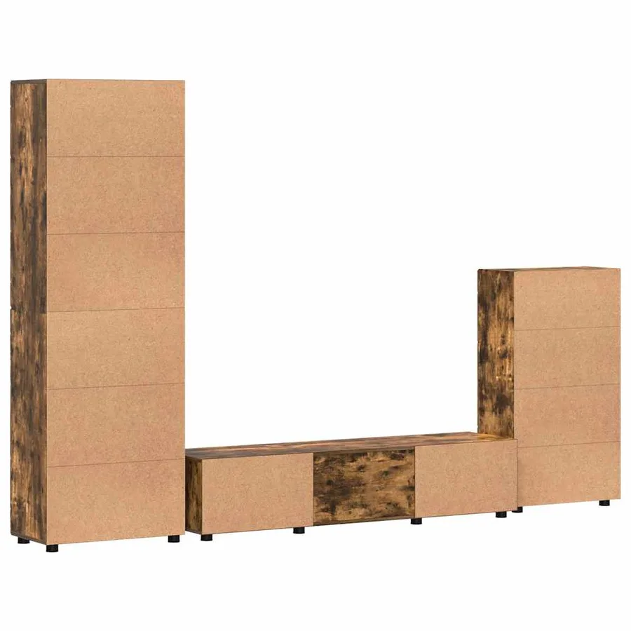 Ensemble meuble TV FLORIN 3 pcs Chêne fumé Bois d'ingénierie - 8