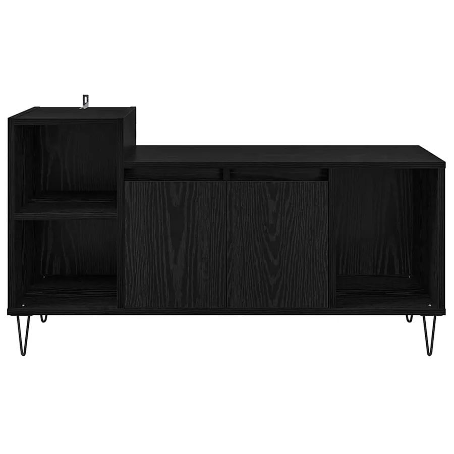 Meuble TV Chêne noir 100 x 35 x 55 cm Bois d'ingénierie - 6