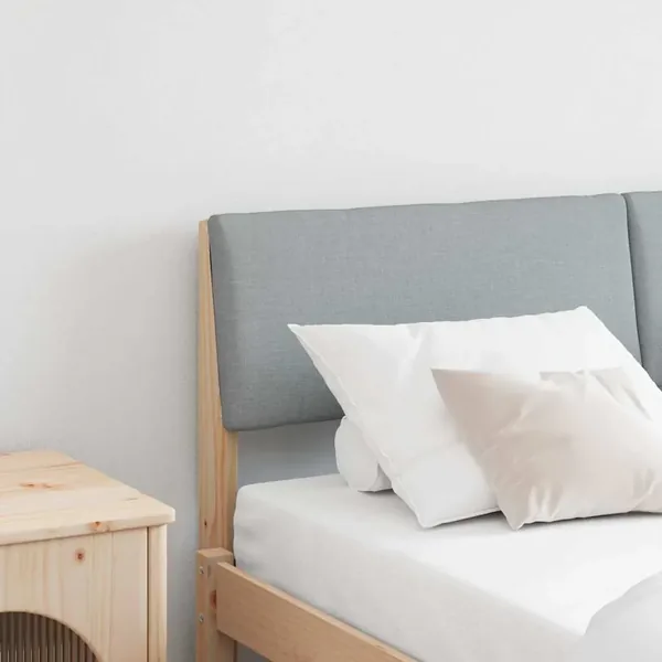 Tête de lit capitonnée Gris clair 150 cm Pin massif