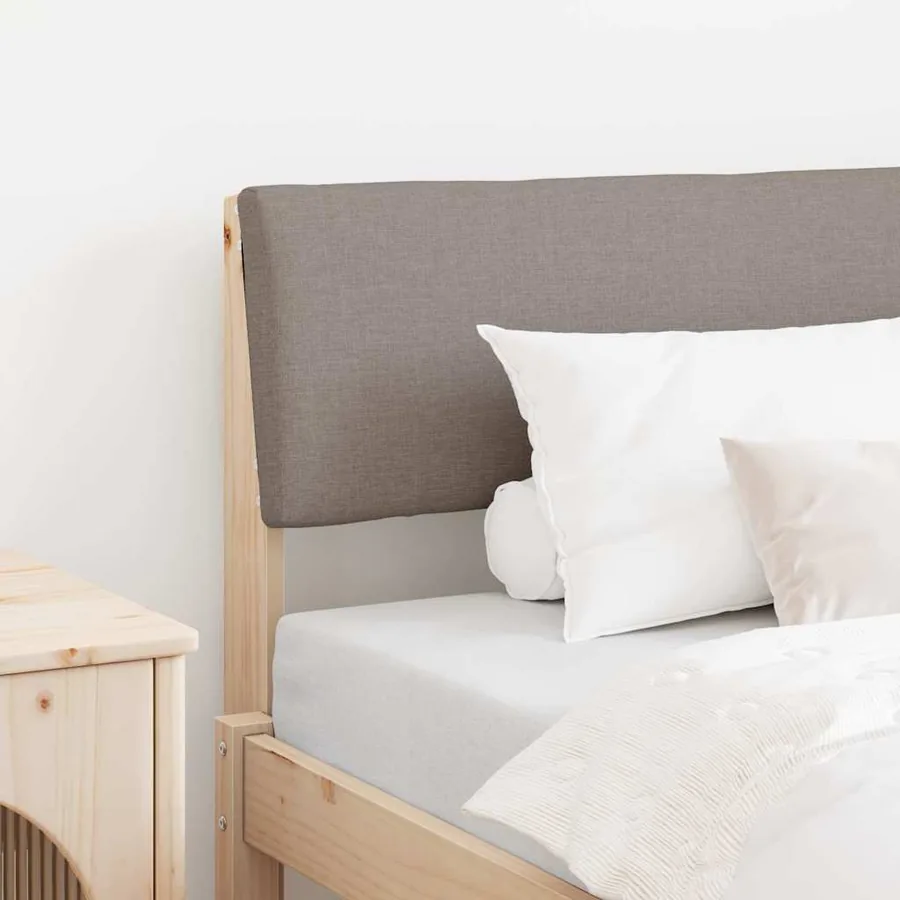 Tête de lit capitonnée Taupe 100 cm Pin massif