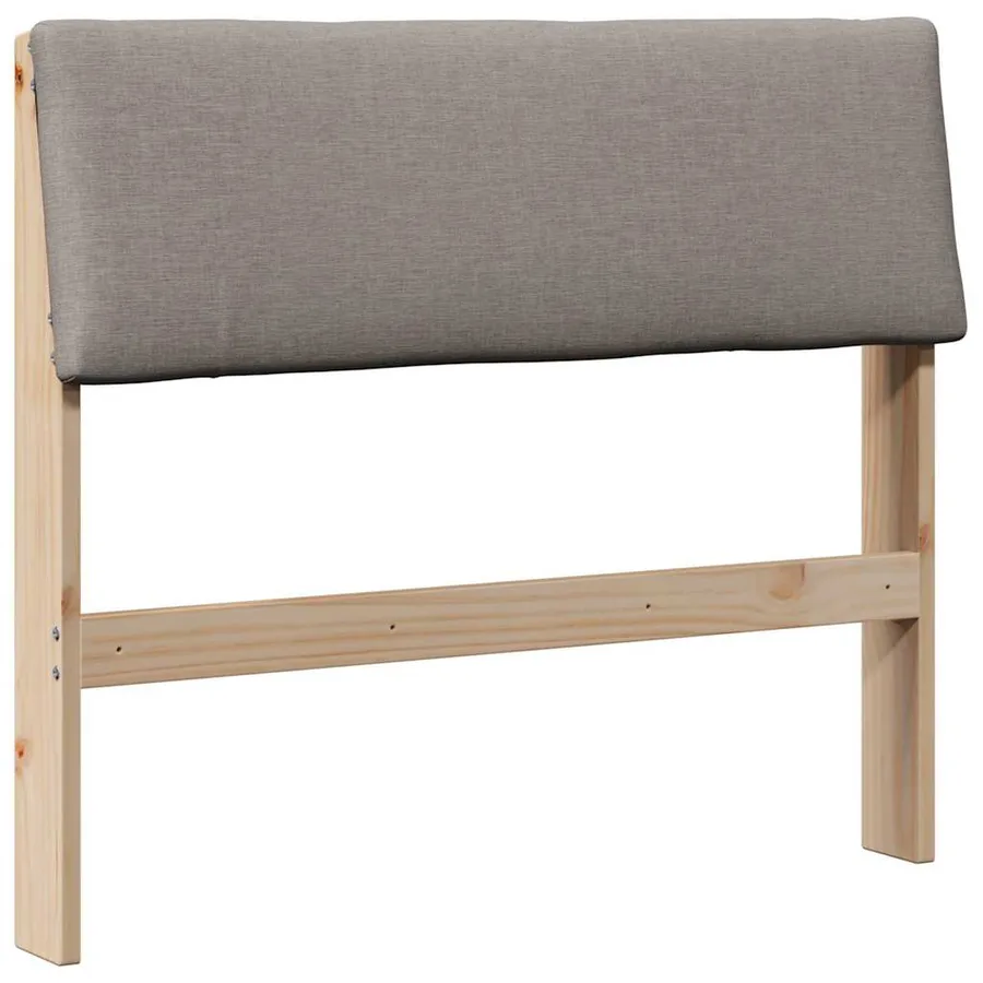Tête de lit capitonnée Taupe 90 cm Pin massif - 2