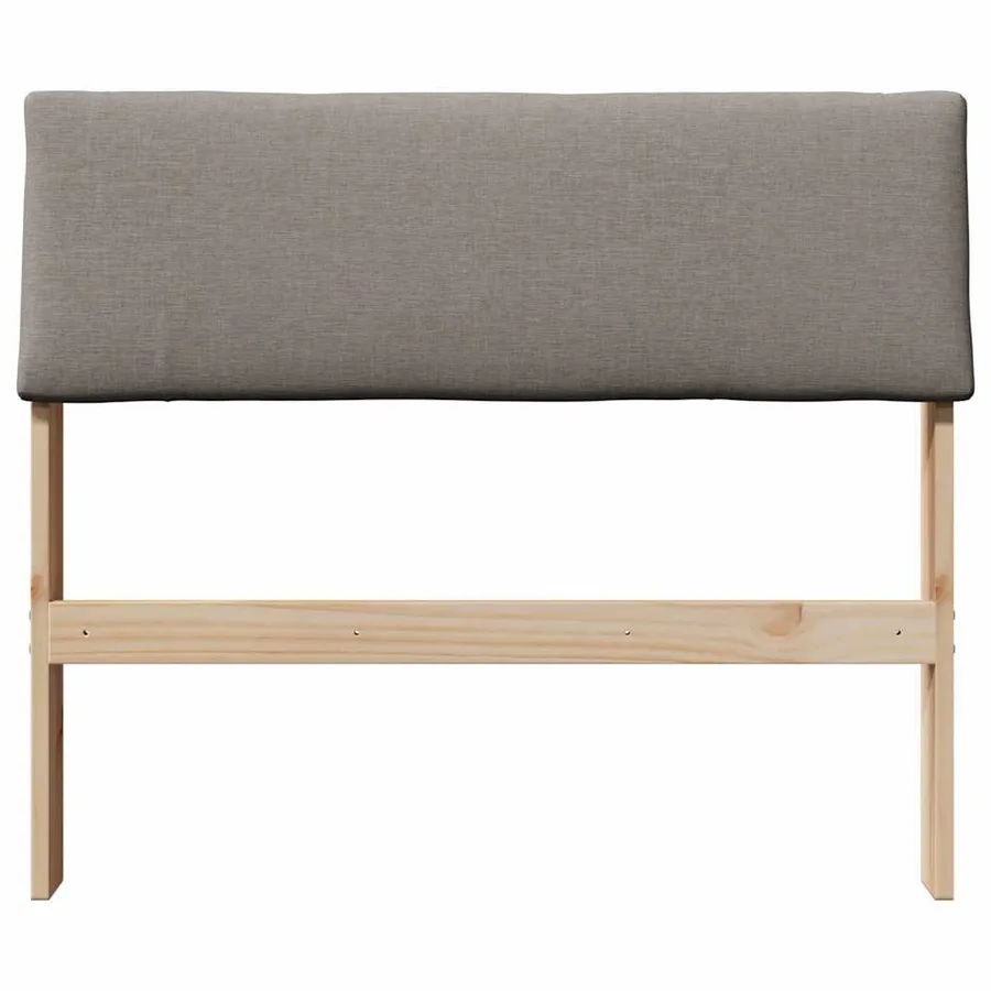 Tête de lit capitonnée Taupe 90 cm Pin massif - 4