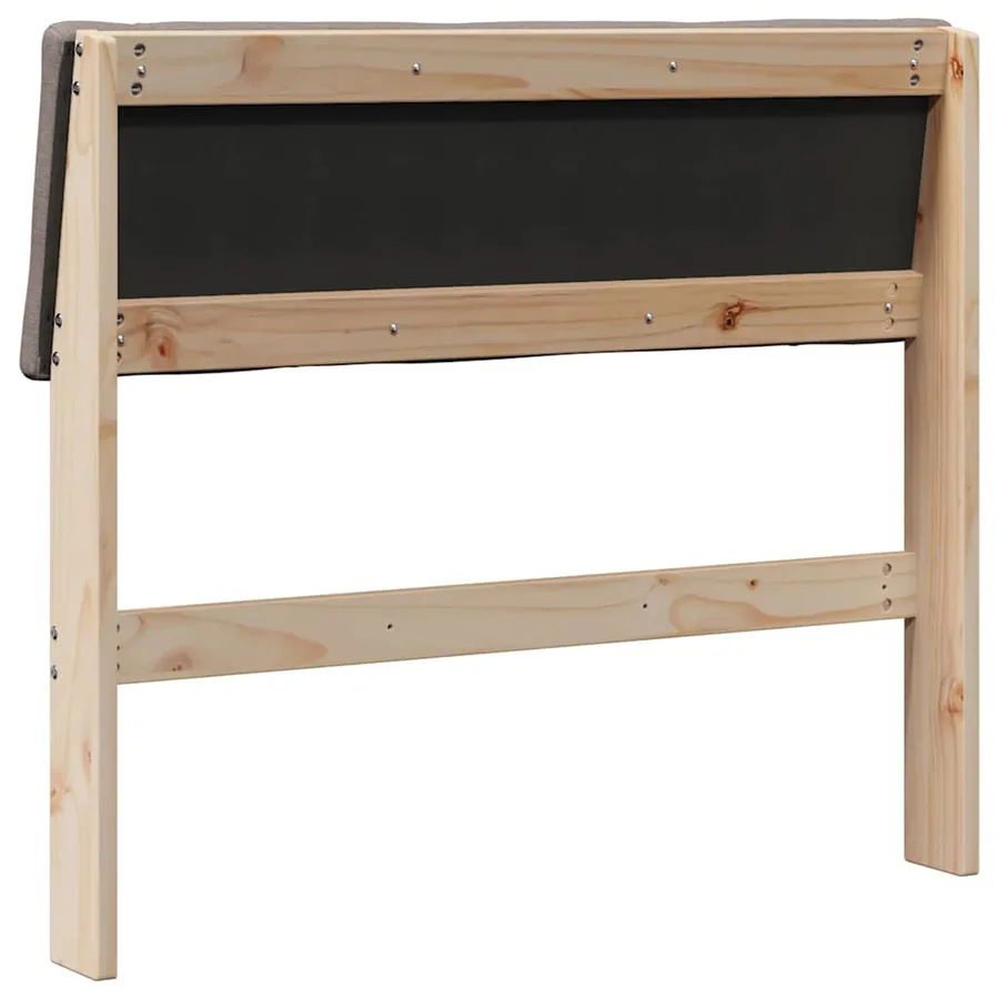 Tête de lit capitonnée Taupe 90 cm Pin massif - 6