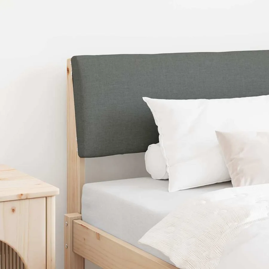 Tête de lit capitonnée Gris foncé 90 cm Pin massif