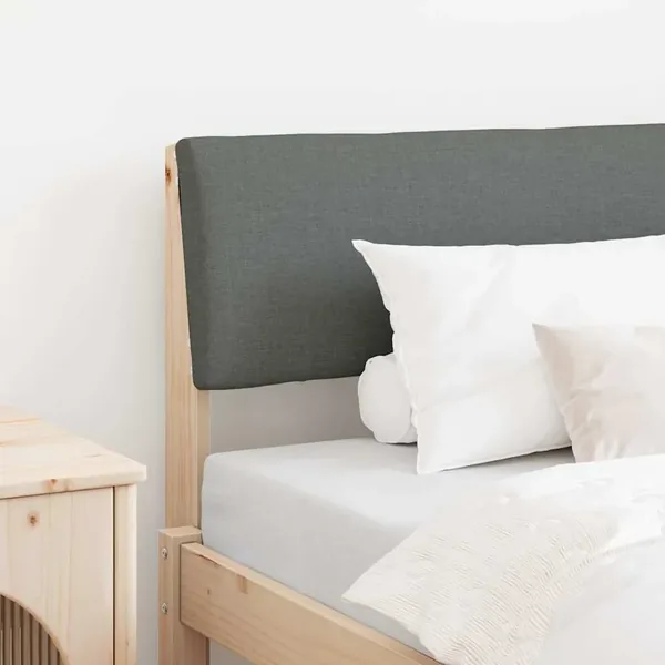 Tête de lit capitonnée Gris foncé 90 cm Pin massif