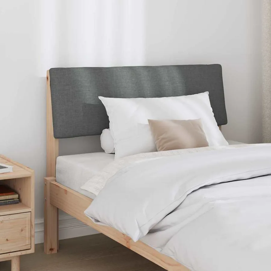 Tête de lit capitonnée Gris foncé 90 cm Pin massif - 3
