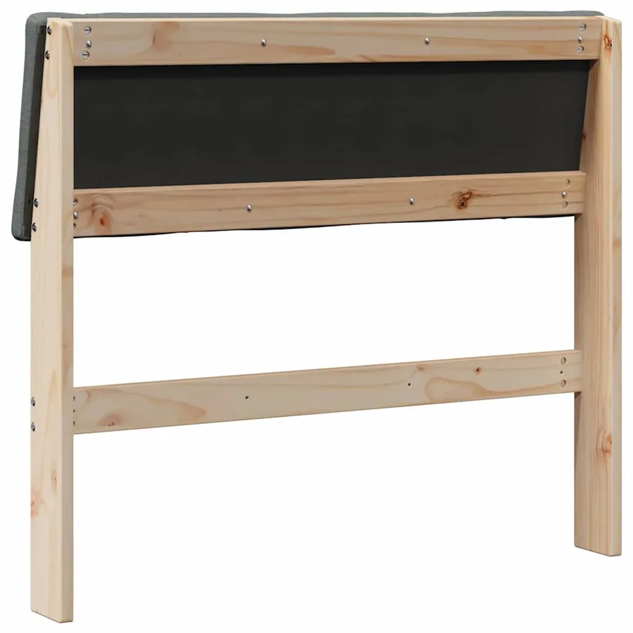 Tête de lit capitonnée Gris foncé 90 cm Pin massif - 6