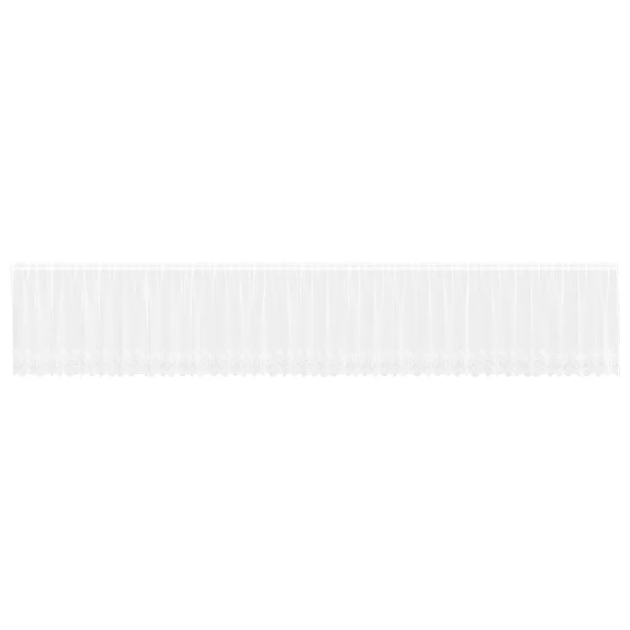Rideau en Dentelle Floral Blanc 120 x 900 cm Polyester - 2