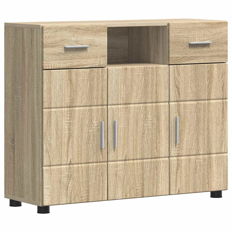Cabinet en Bois avec tiroir Chêne Sonoma 88,5 x 30,5 x 73 cm - 2