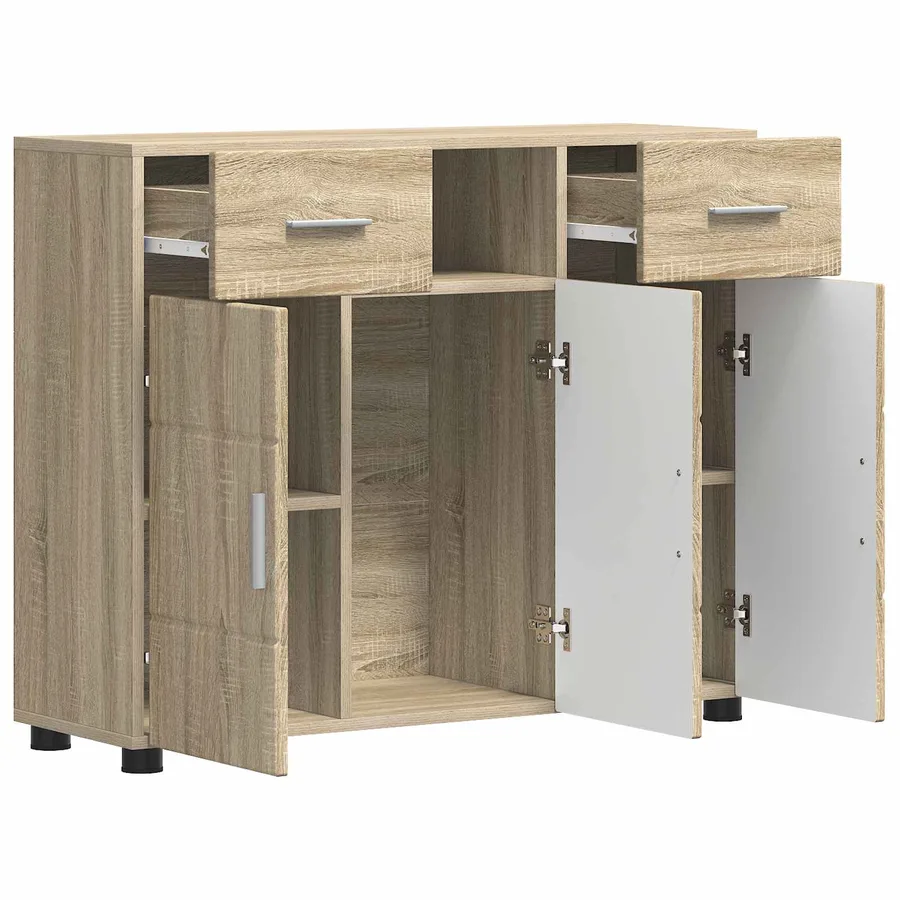 Cabinet en Bois avec tiroir Chêne Sonoma 88,5 x 30,5 x 73 cm - 5