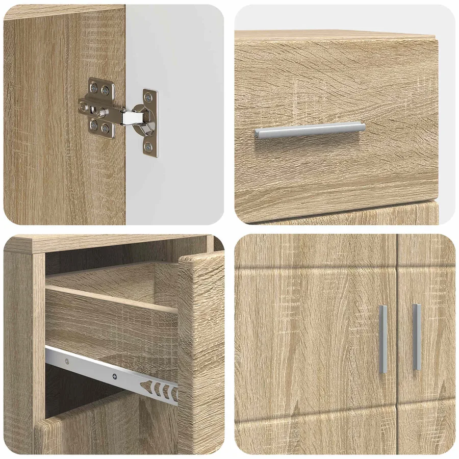 Cabinet en Bois avec tiroir Chêne Sonoma 88,5 x 30,5 x 73 cm - 9